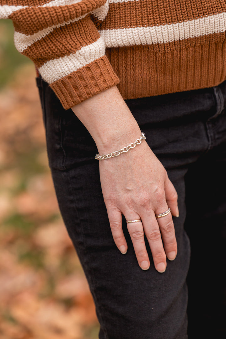 Silver Twist Luxe Chain Bracelet