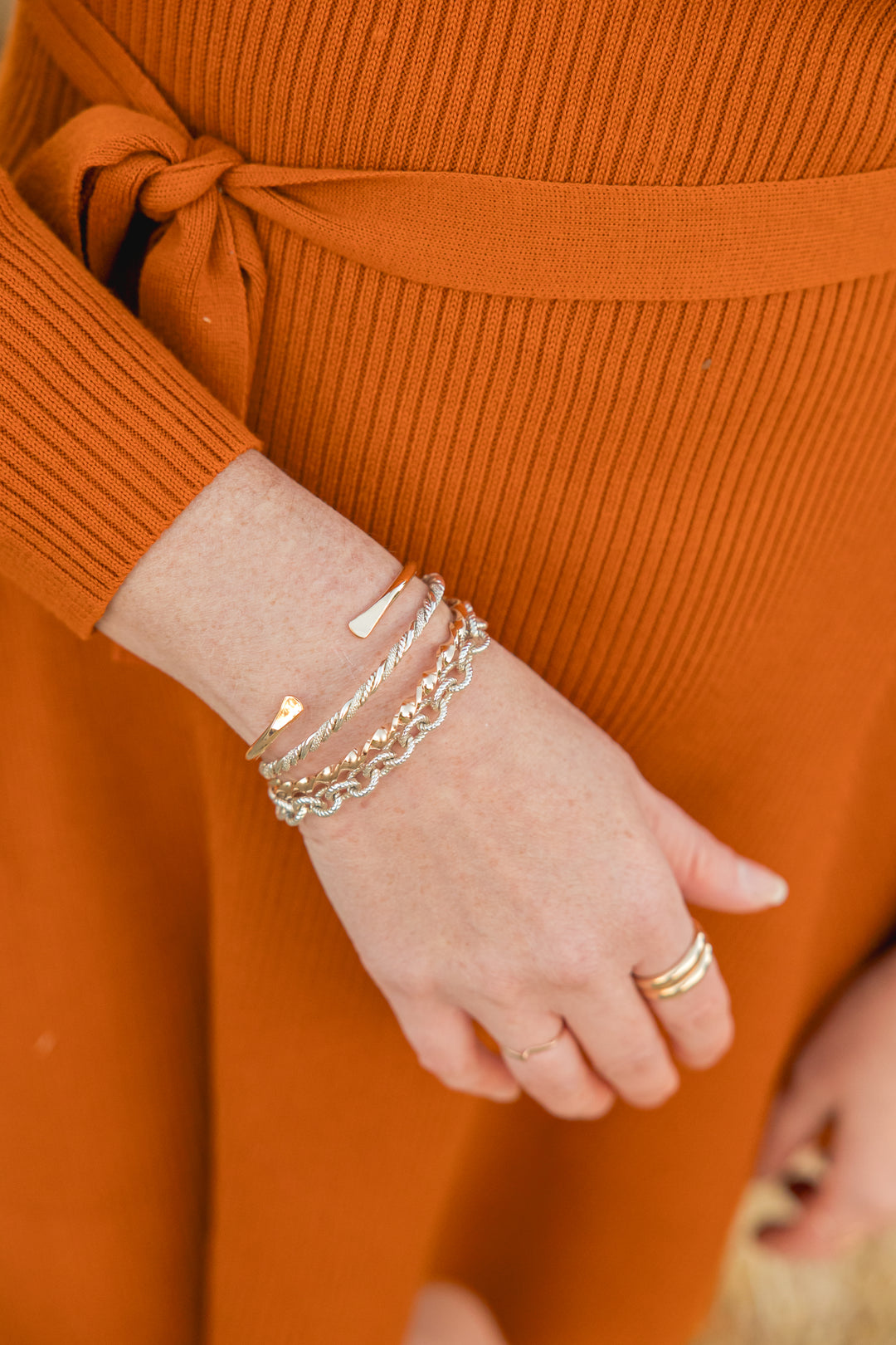 Classic Gold Bangle Cuff Bracelet