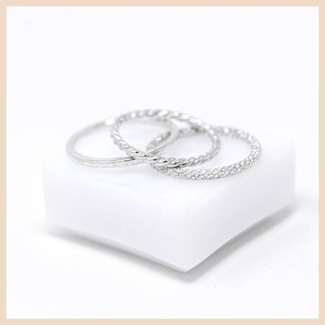 Sterling Silver Stack Rings. Based in Lexington, Kentucky