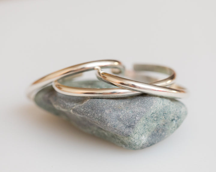 Sterling Silver Bangle Cuff Bracelet Gifts Handmade in Lexington, Kentucky by Anna Shae Jewelry 