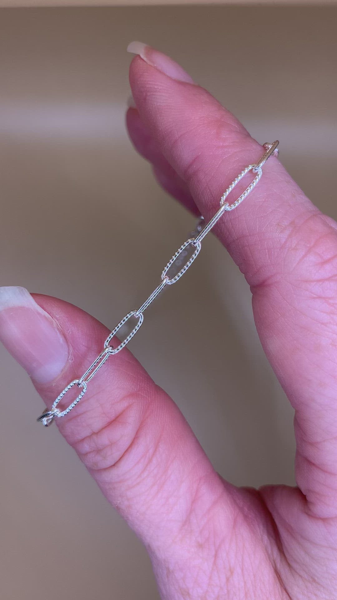 Silver Twist Paperclip Necklace