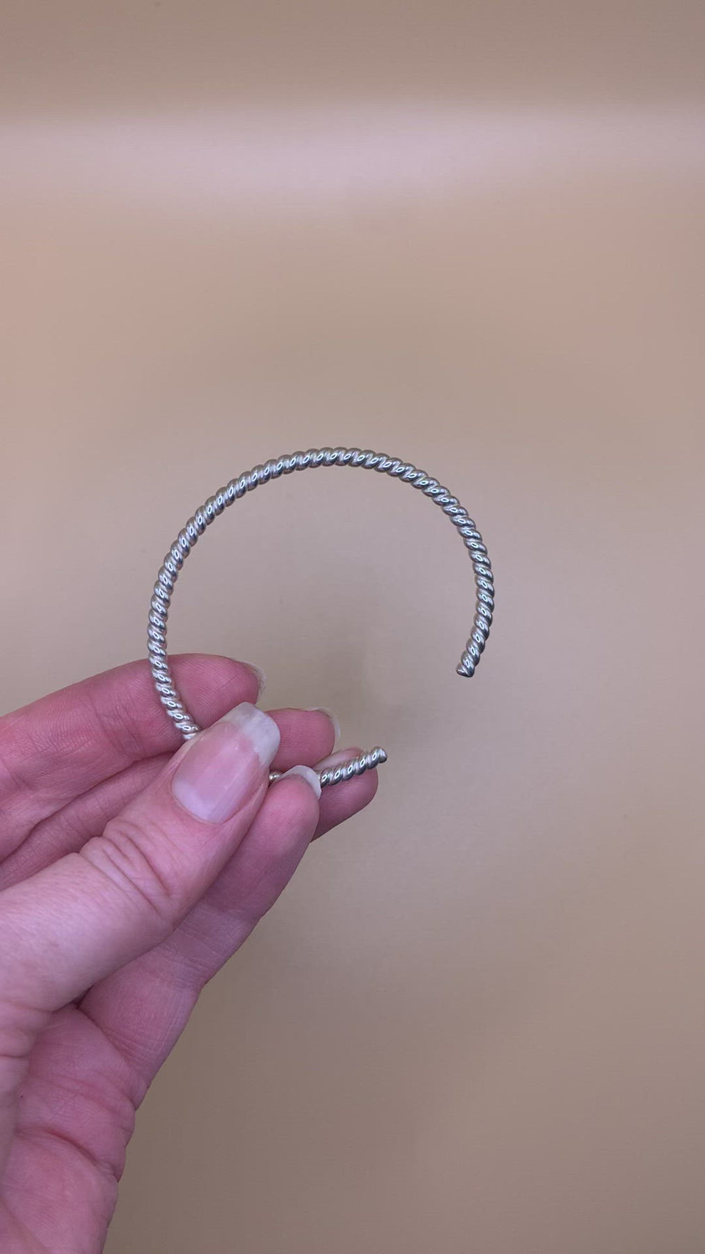 Simple Minimalist Sterling Silver Thin Cuff Bracelet - Tranquil Sky Jewelry