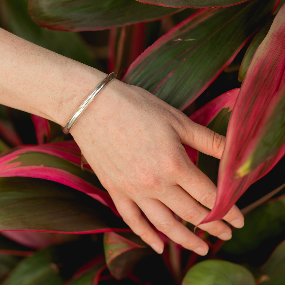 Minimalist everyday sterling silver bracelet bangle cuff by Anna Shae Jewelry in Lexington, Kentucky 