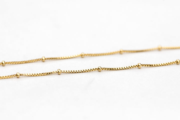 Small gold bead chain jewelry gift by Anna Shae Jewelry in Lexington, Kentucky