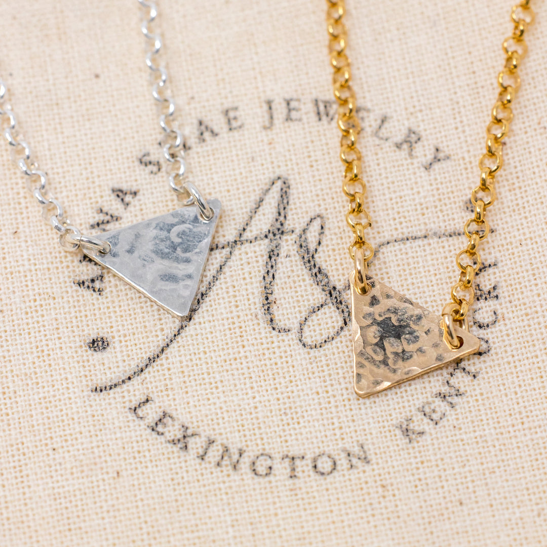 Hammered Triangle Necklace