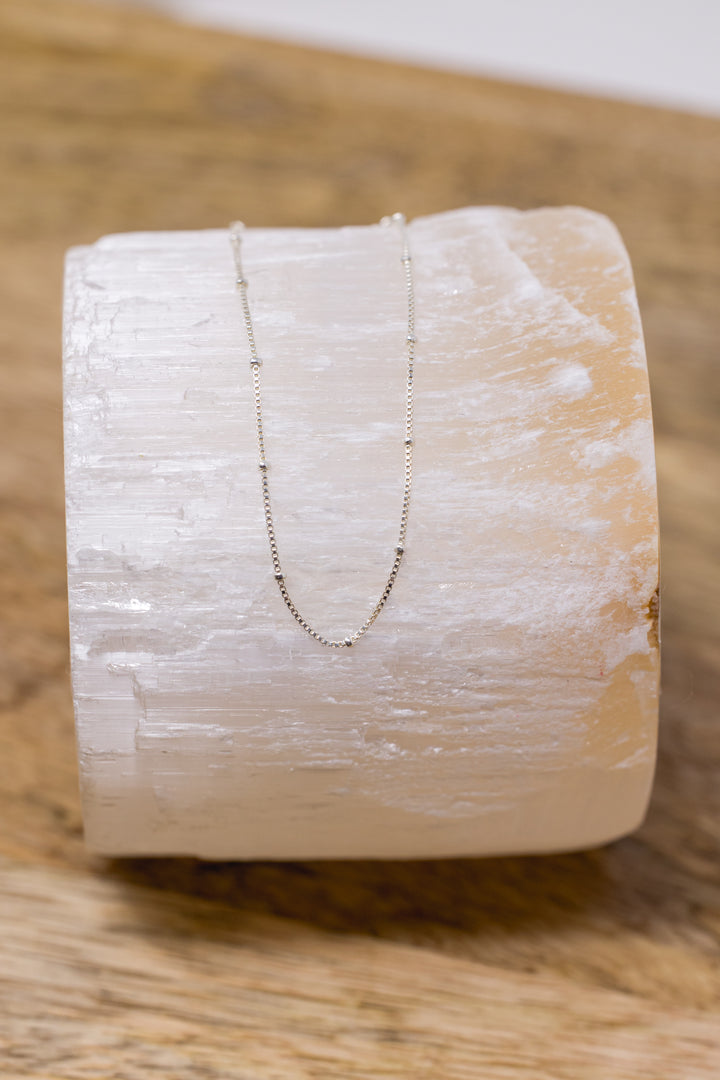 Silver Bead Chain Necklace