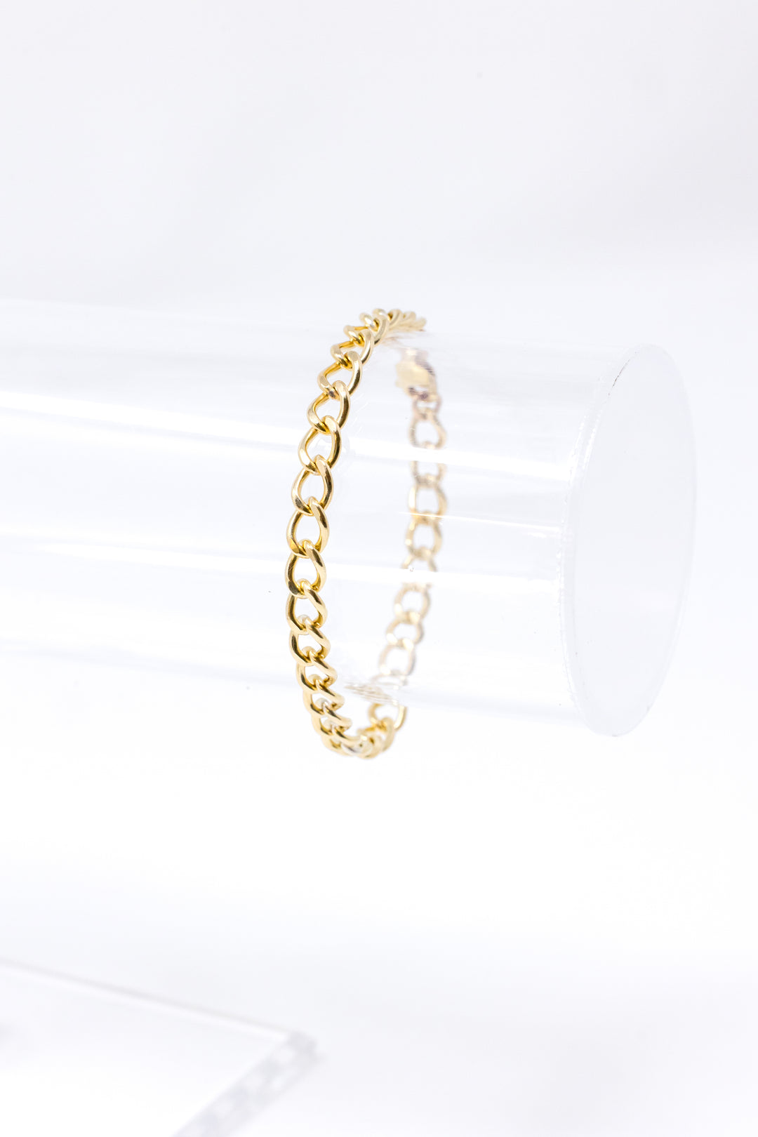 Gold Curb Chain Bracelet