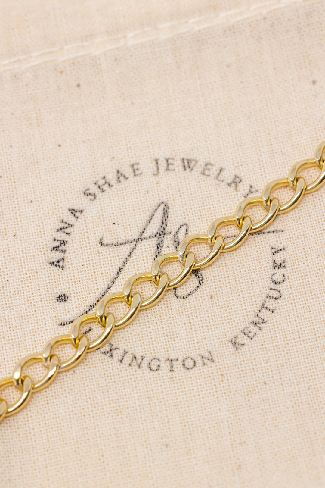 Gold Curb Chain Bracelet