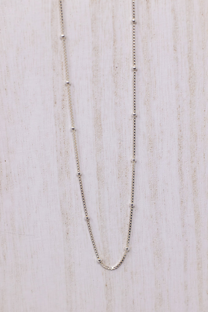 Silver Bead Chain Necklace
