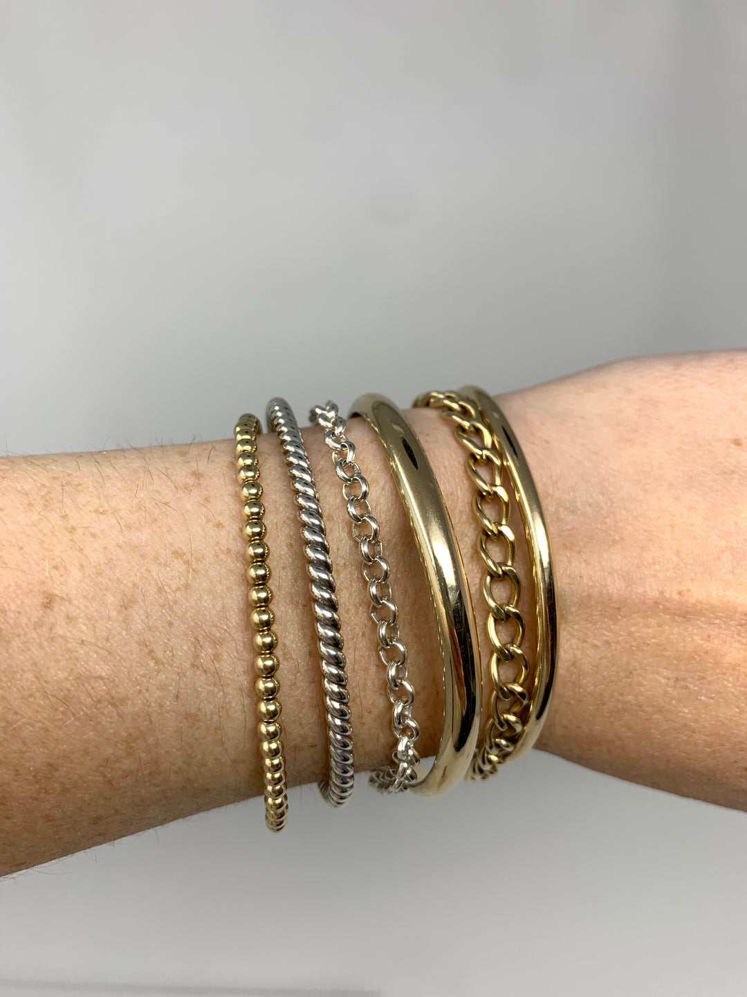 Gold Curb Chain Bracelet