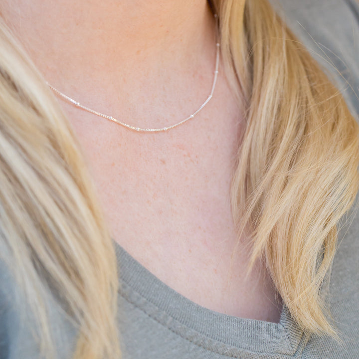 Sterling Silver Bead Chain Necklace by Anna Shae Jewelry in Lexington, Kentucky 