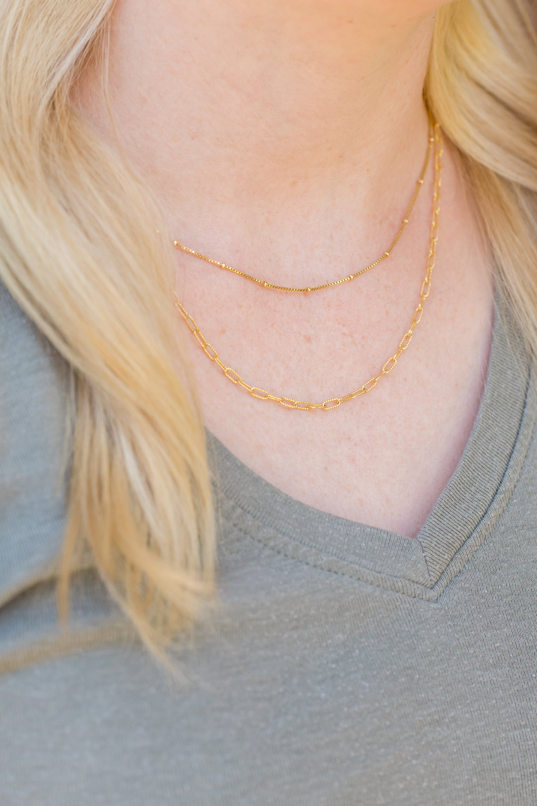 Women's dainty gold filled chain necklace by Anna Shae Jewelry in Lexington, Kentucky 