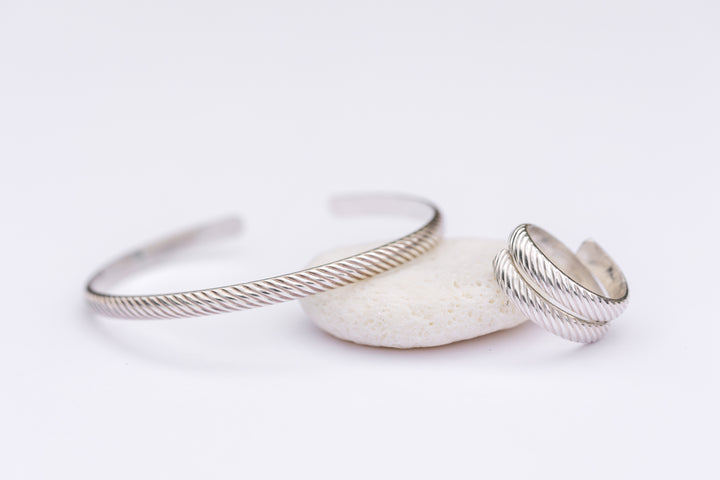 Sterling Silver Cable Wire Double Wrap Ring By Anna Shae Jewelry in Lexington, Kentucky