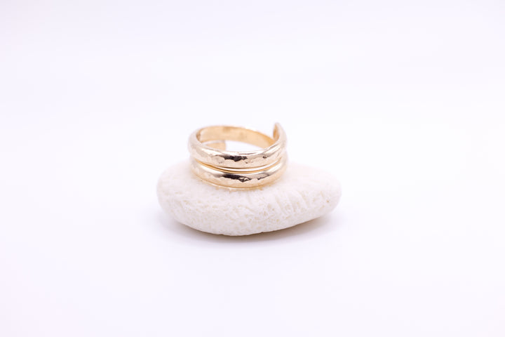 Gold Hammered Wrap Ring by Anna Shae Jewelry in Lexington, Kentucky