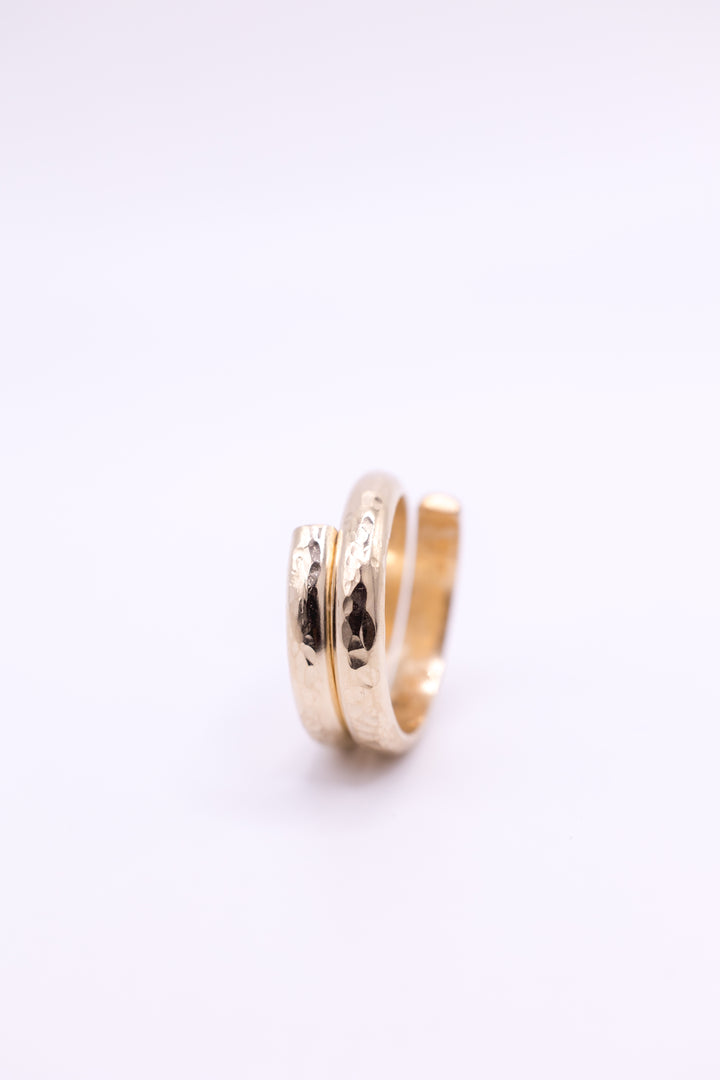 Gold Hammered Wrap Ring by Anna Shae Jewelry in Lexington, Kentucky