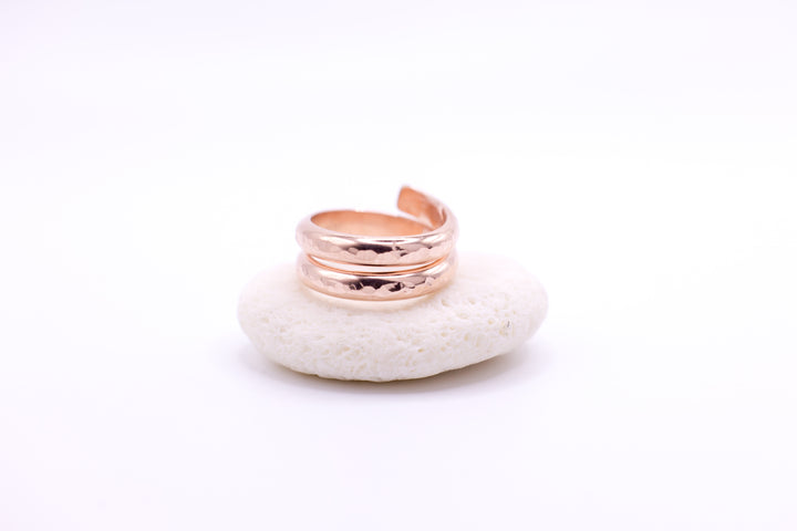 Rose Gold Hammered Wrap Ring by Anna Shae Jewelry in Lexington, Kentucky