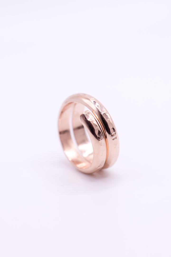 Hammered Rose Gold Wrap Ring by Anna Shae Jewelry in Lexington, Kentucky