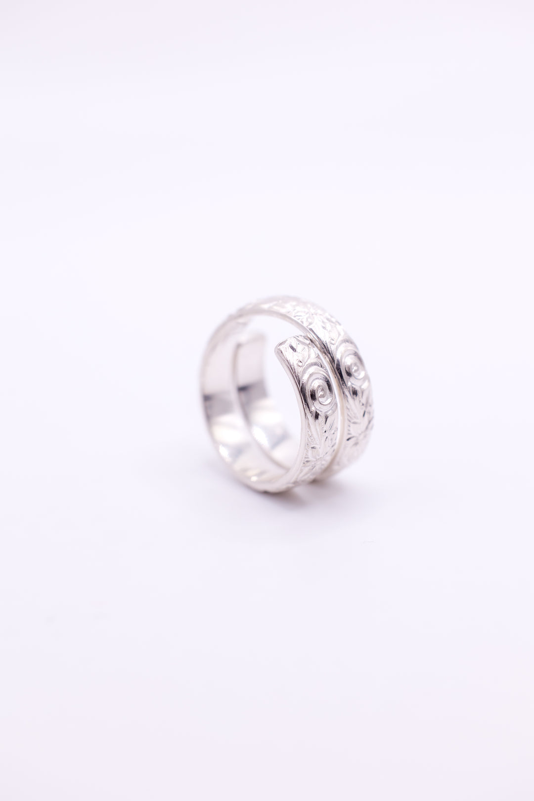 Sterling Silver Floral Wrap Ring in Lexington, Kentucky by Anna Shae Jewelry 