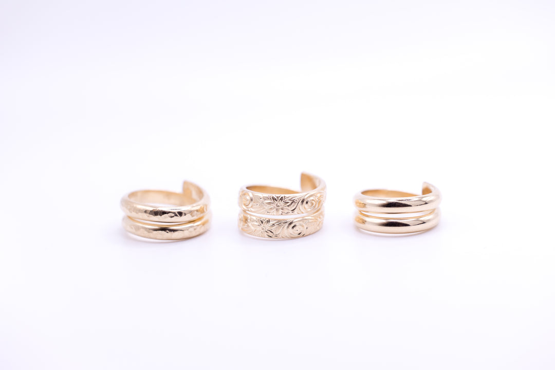 Gold Handmade Wrap Rings by Anna Shae Jewelry in Lexington, Kentucky