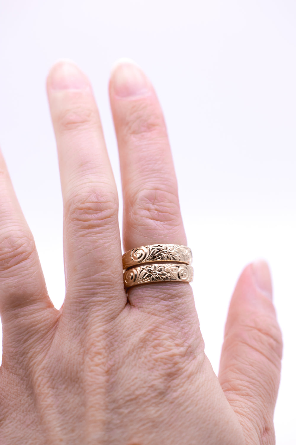 Gold Floral wrap ring by Anna Shae Jewelry in Lexington, Kentucky