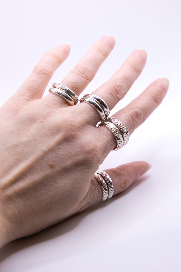 Sterling Silver wrap rings by Anna Shae Jewelry in Lexington, Kentucky