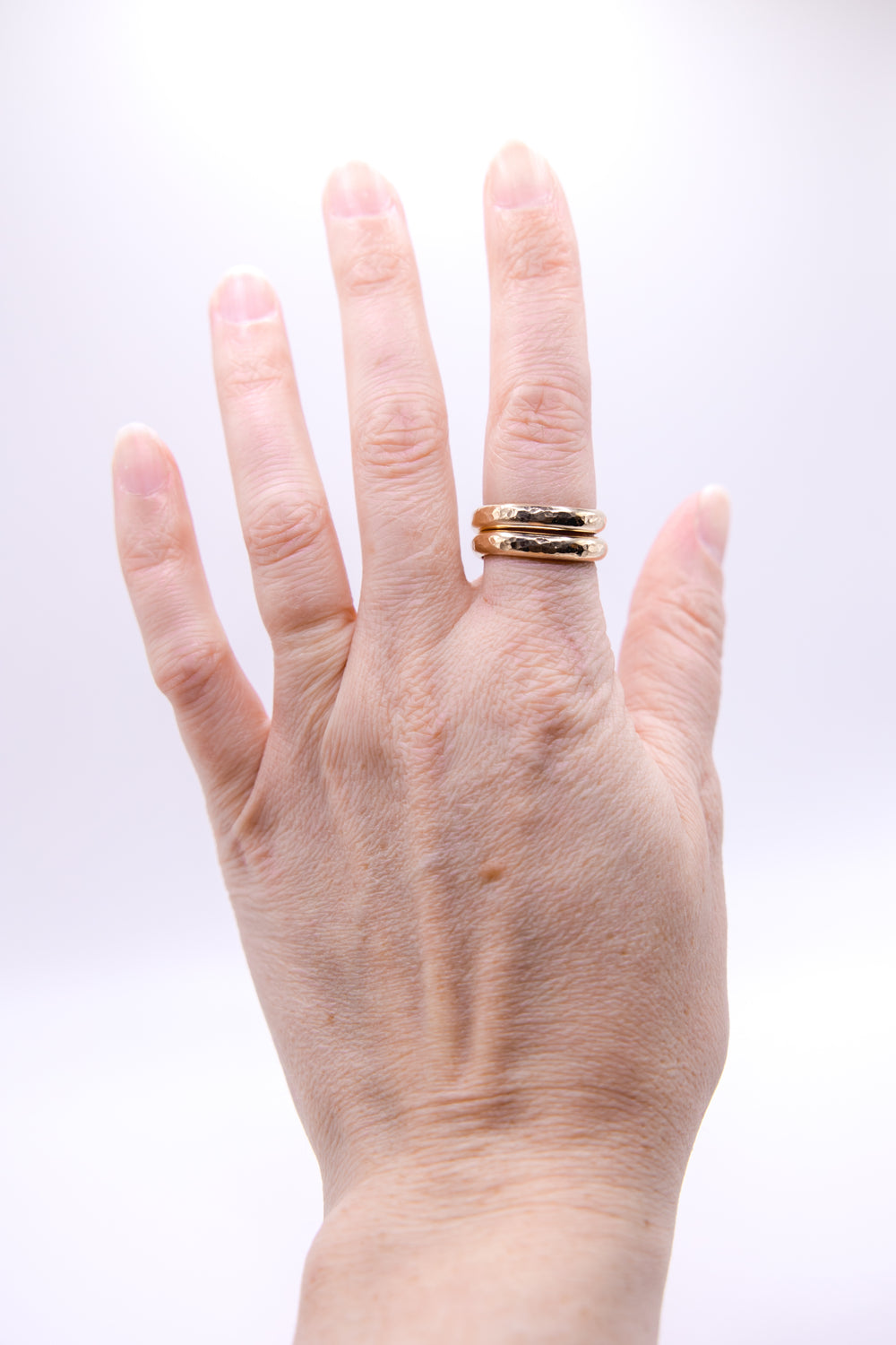 Handmade wrap gold hammered ring by Anna Shae Jewelry in Lexington, Kentucky