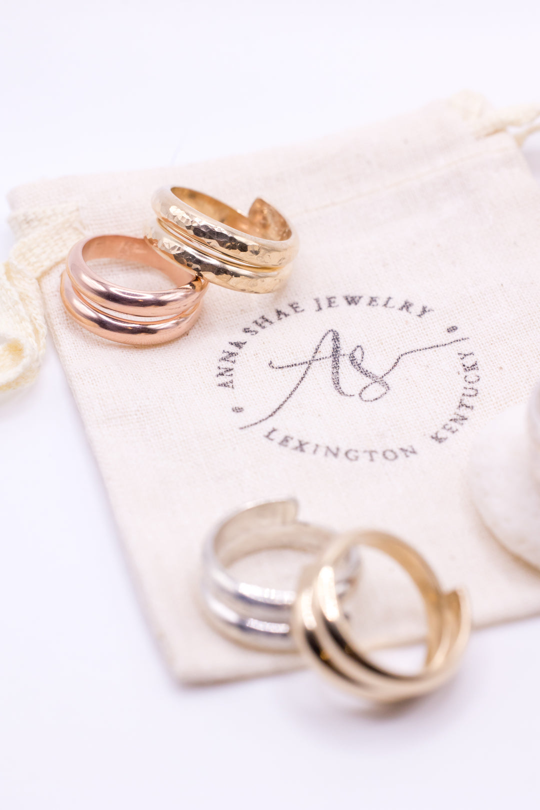 Rose Gold Wrap Rings in Lexington, Kentucky by Anna Shae Jewelry 